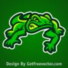 Gecko Head Logo Mascot illustration