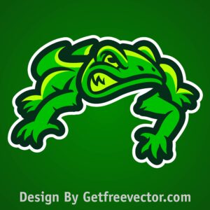 Gecko Head Logo Mascot illustration