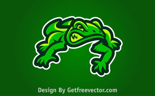 Gecko Head Logo Mascot illustration