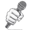 mic in hand vector