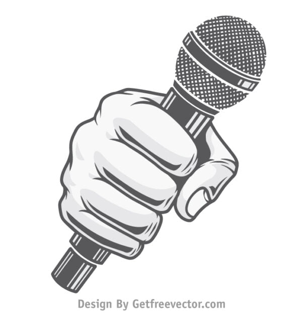 mic in hand vector