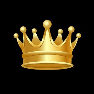 Gold crown vector