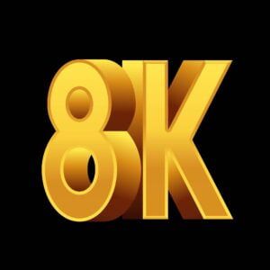 8k 3d text logo