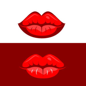 Red Beautyfull lips vector illustration collection free download