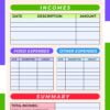 budget planner template vector