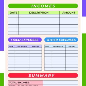 budget planner template vector art free Download