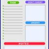 daily planner template vector