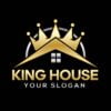 King house logo Crown with House concept design