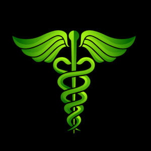 Vector 3d medical symbol design, Caduceus logo free download