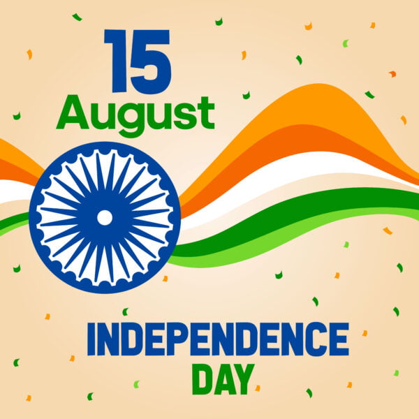 15 August indian independence day template design vector