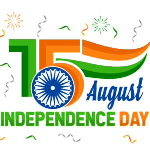 15 August text independence day template design vector Free Download