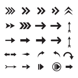 Arrow design collection icons set Free Download