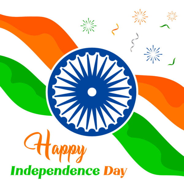 Happy indian independence day background illustration vector