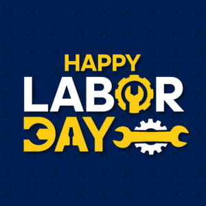 Happy labor day background with wrench Free Download