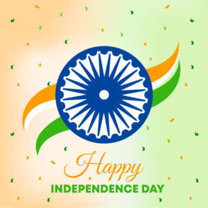 Illustration for indian independence day with tri colour background Free Download