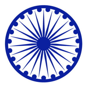 Ashoka Chakra wheel sign silhouette icon Free Download