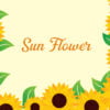 Hand drawn flat sunflower border design background Free Download