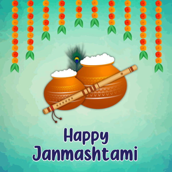 Happy Janmashtami indian festival background