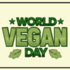 world vegan day logo background design