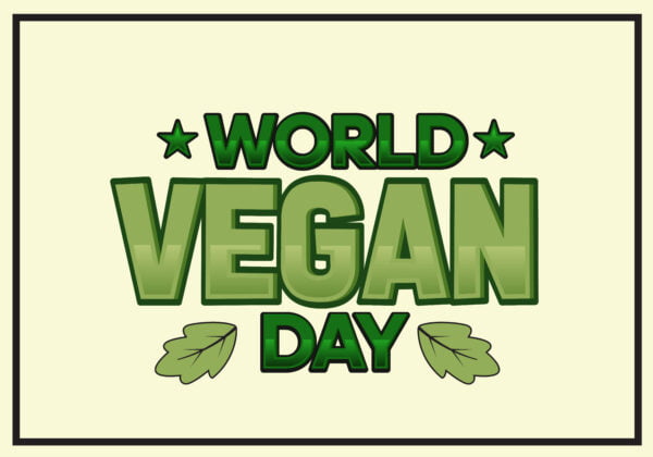 world vegan day logo background design