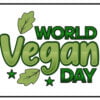 world vegan day logo on white background