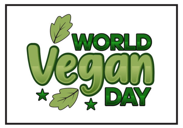 world vegan day logo on white background