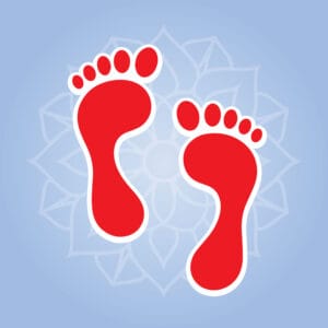 Maa Lakshmi footprints design vector Free Download