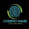 Brain Logo Template and symbols icons design vector