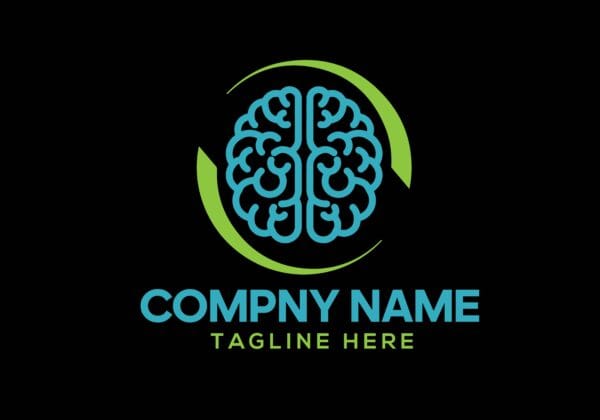 Brain Logo Template and symbols icons design vector
