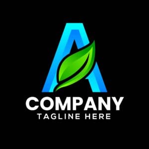 Letter A Leaf Logo Illustration Design Template