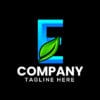 Letter E Leaf Logo Illustration Design Template