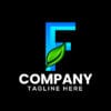 Letter-F-Leaf-Logo-Illustration-Design-Template