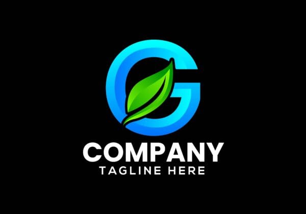“Letter G Leaf Logo Design – Eco-friendly vector logo template with natural leaf symbol in minimalist style”